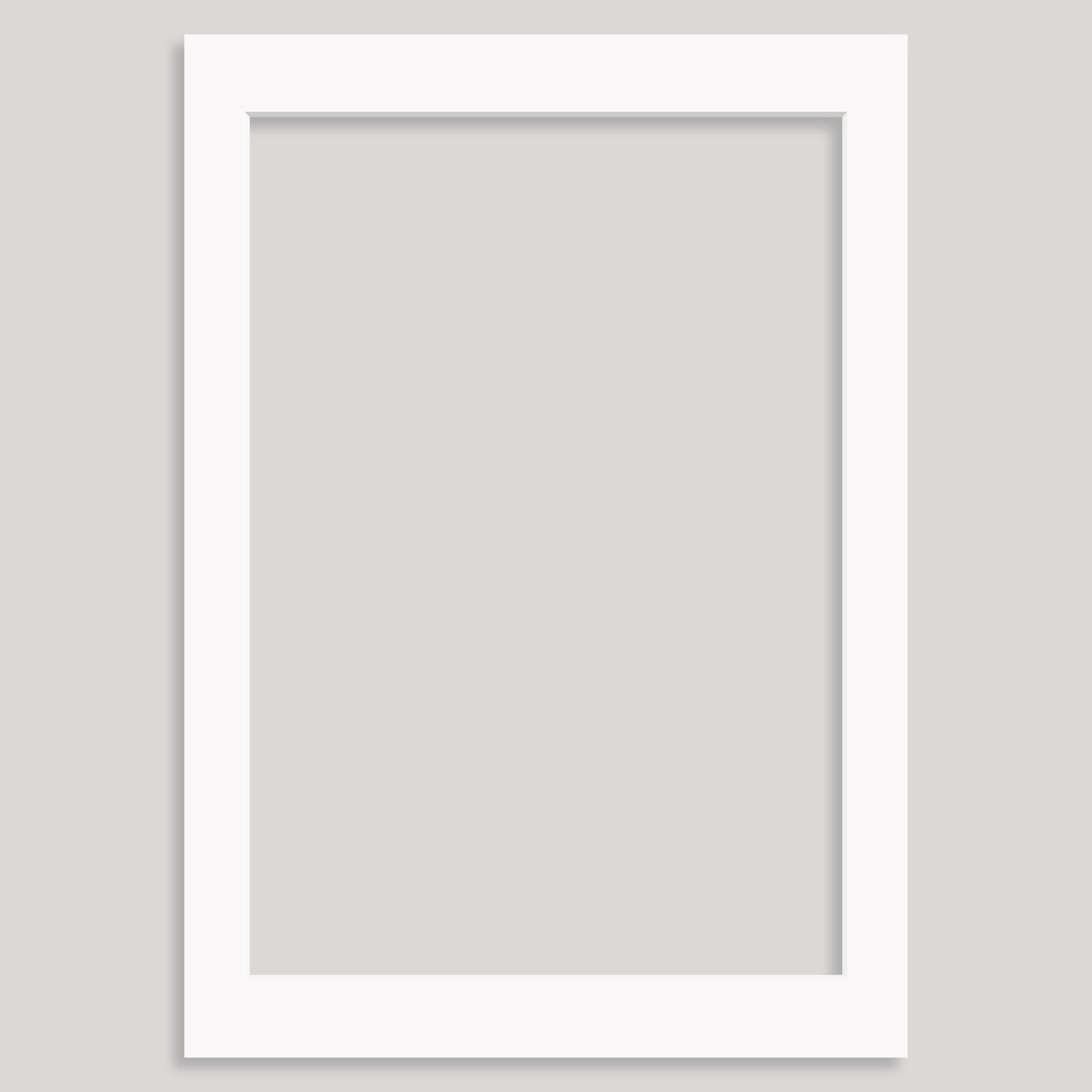 A4 Photo/Picture Mount for a 10x7inch Picture/Photo (individually bagged) – 8001 Soft White