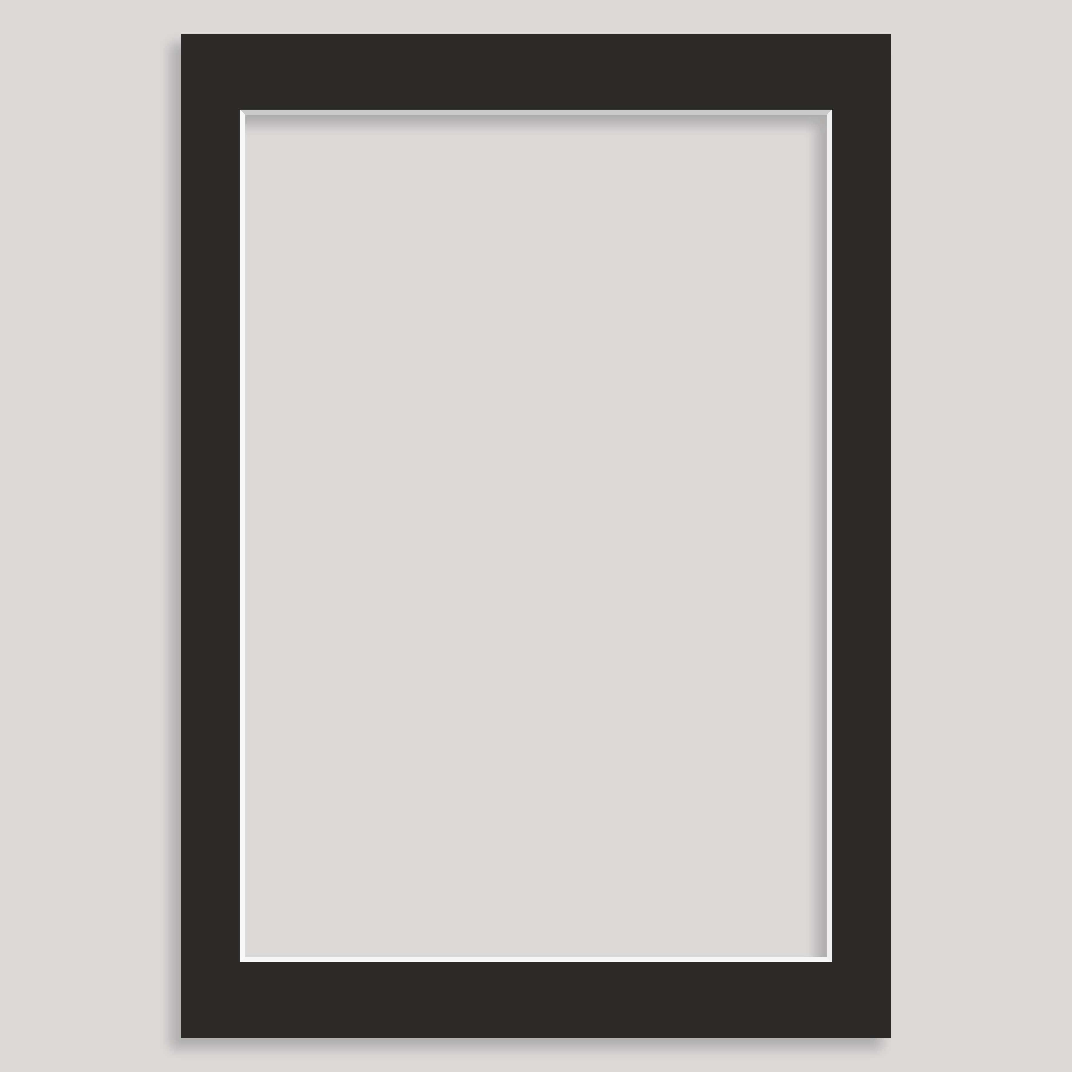 A4 Photo/Picture Mount for a 10x7inch Picture/Photo (individually bagged) – 8011 Black