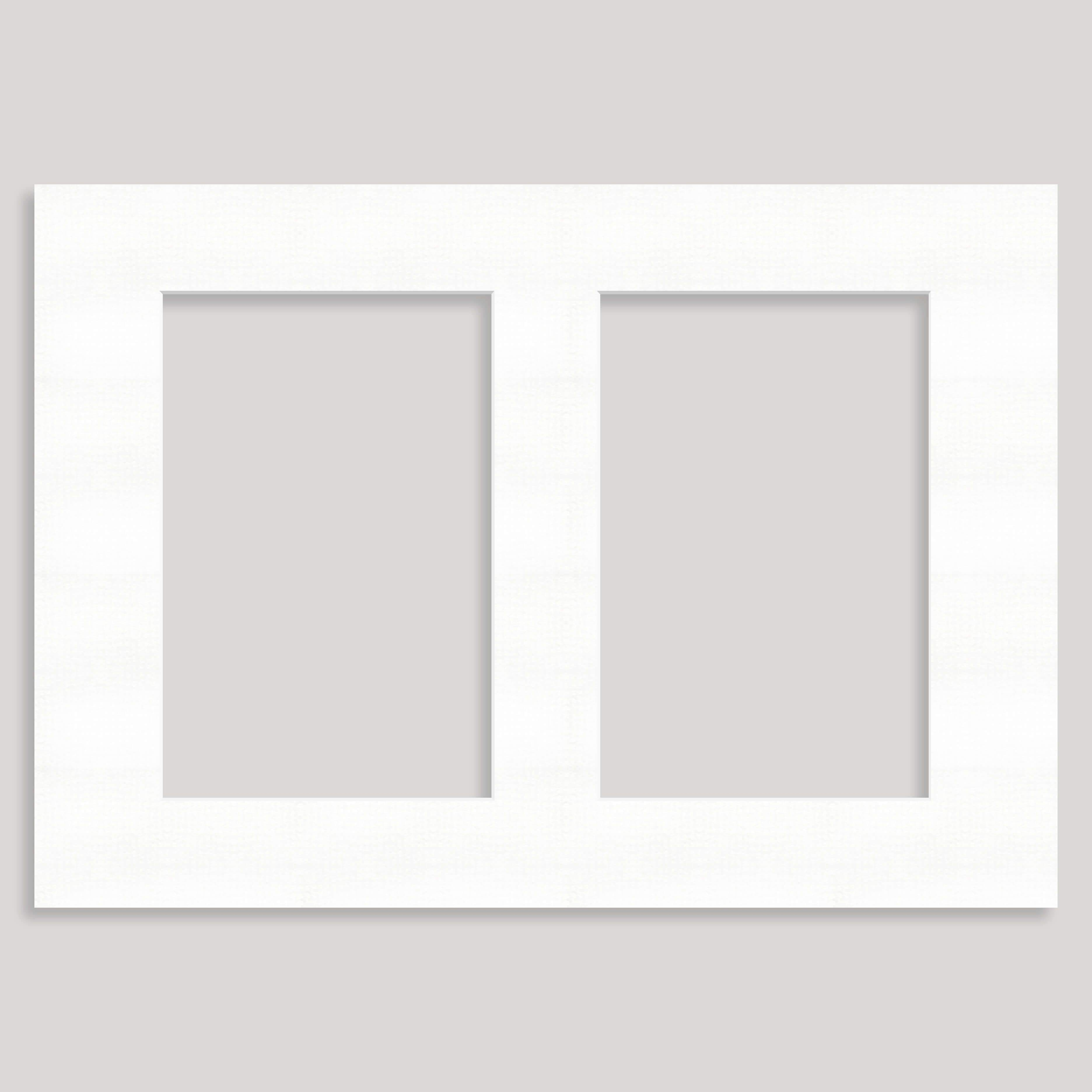 A4 Photo/Picture Mount for two 6x4inch Pictures/Photos (individually bagged) – 8698 Glacier White