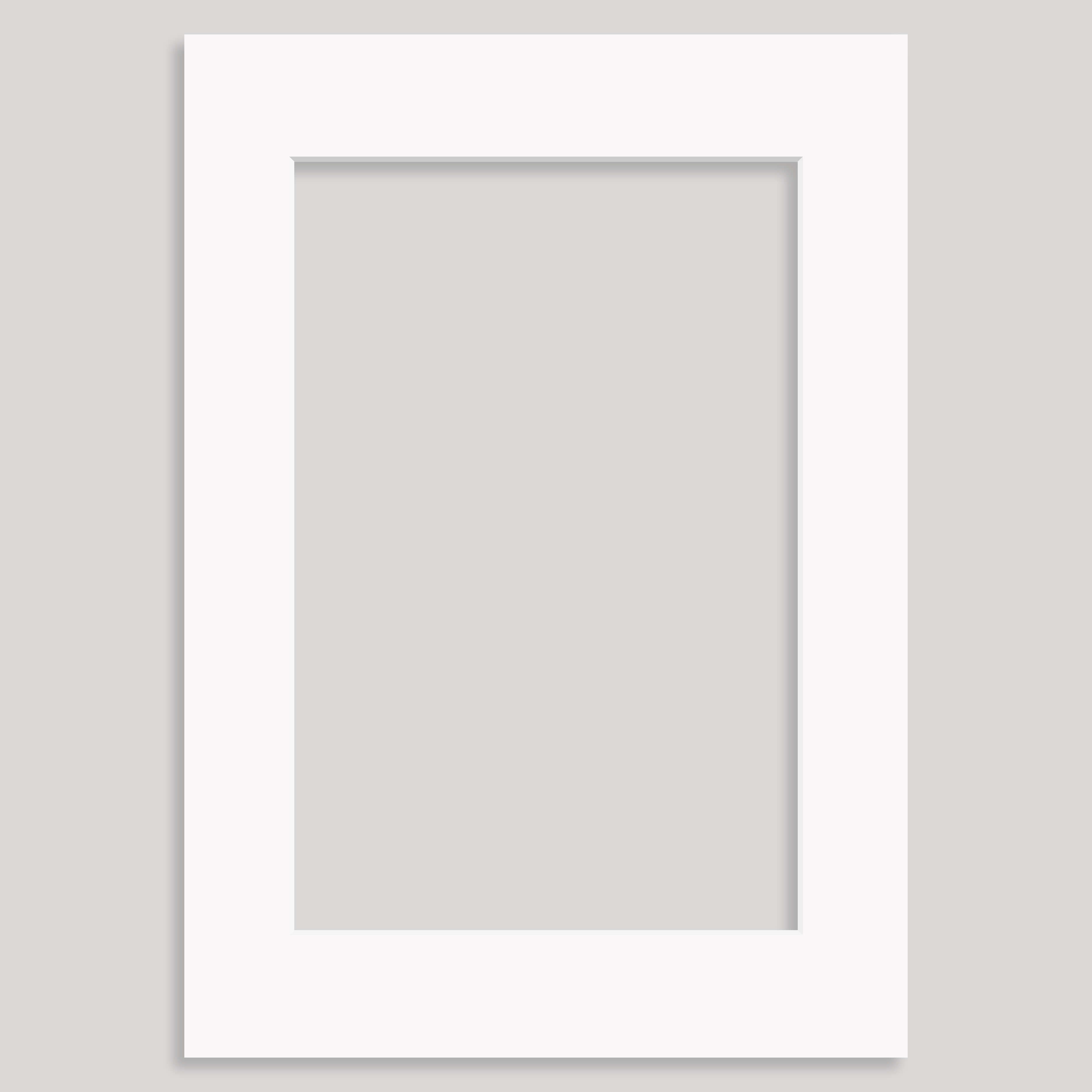 A4 Photo/Picture Mount for a 9x6inch Picture/Photo (individually bagged) – 8001 Soft White