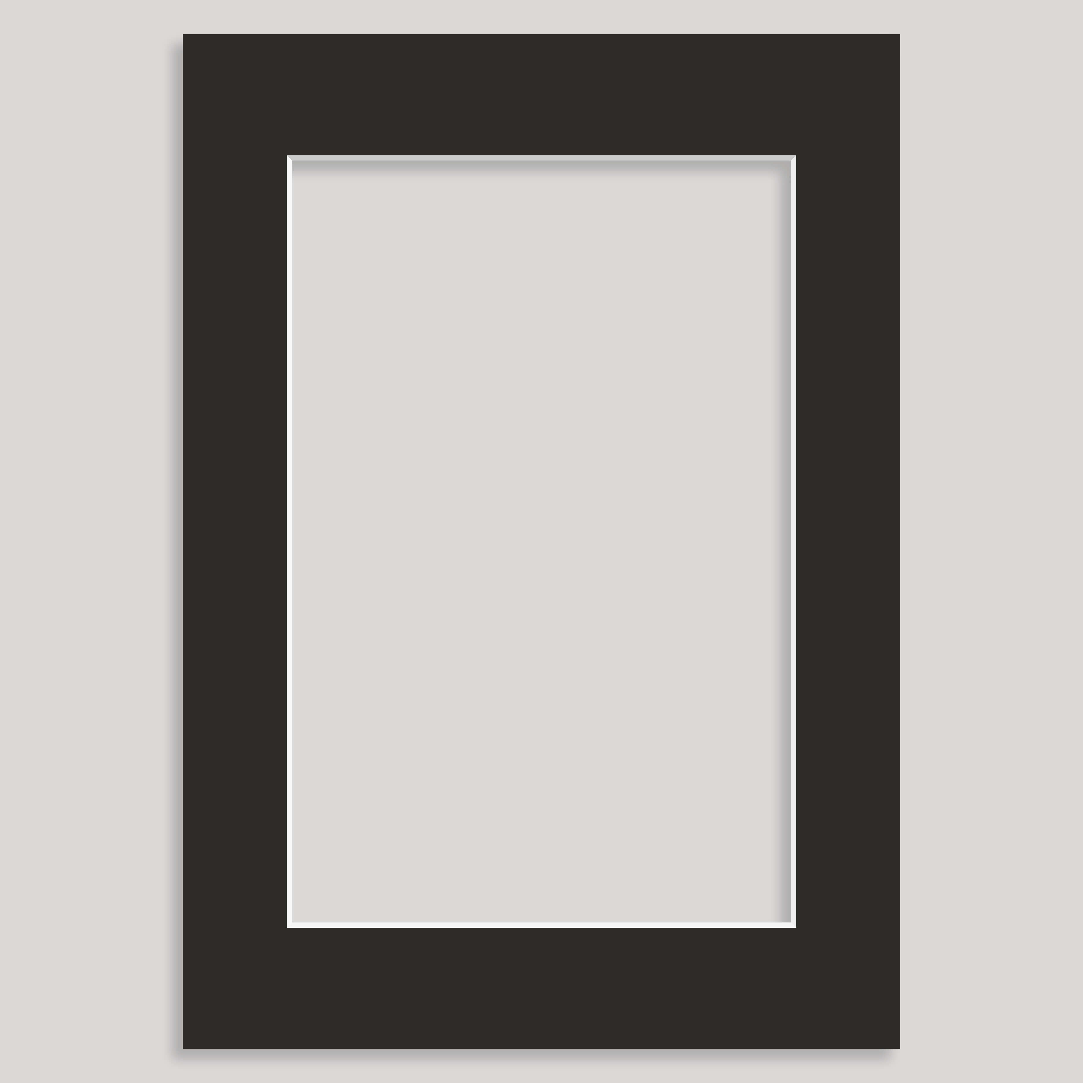 A4 Photo/Picture Mount for a 9x6inch Picture/Photo (individually bagged) – 8011 Black