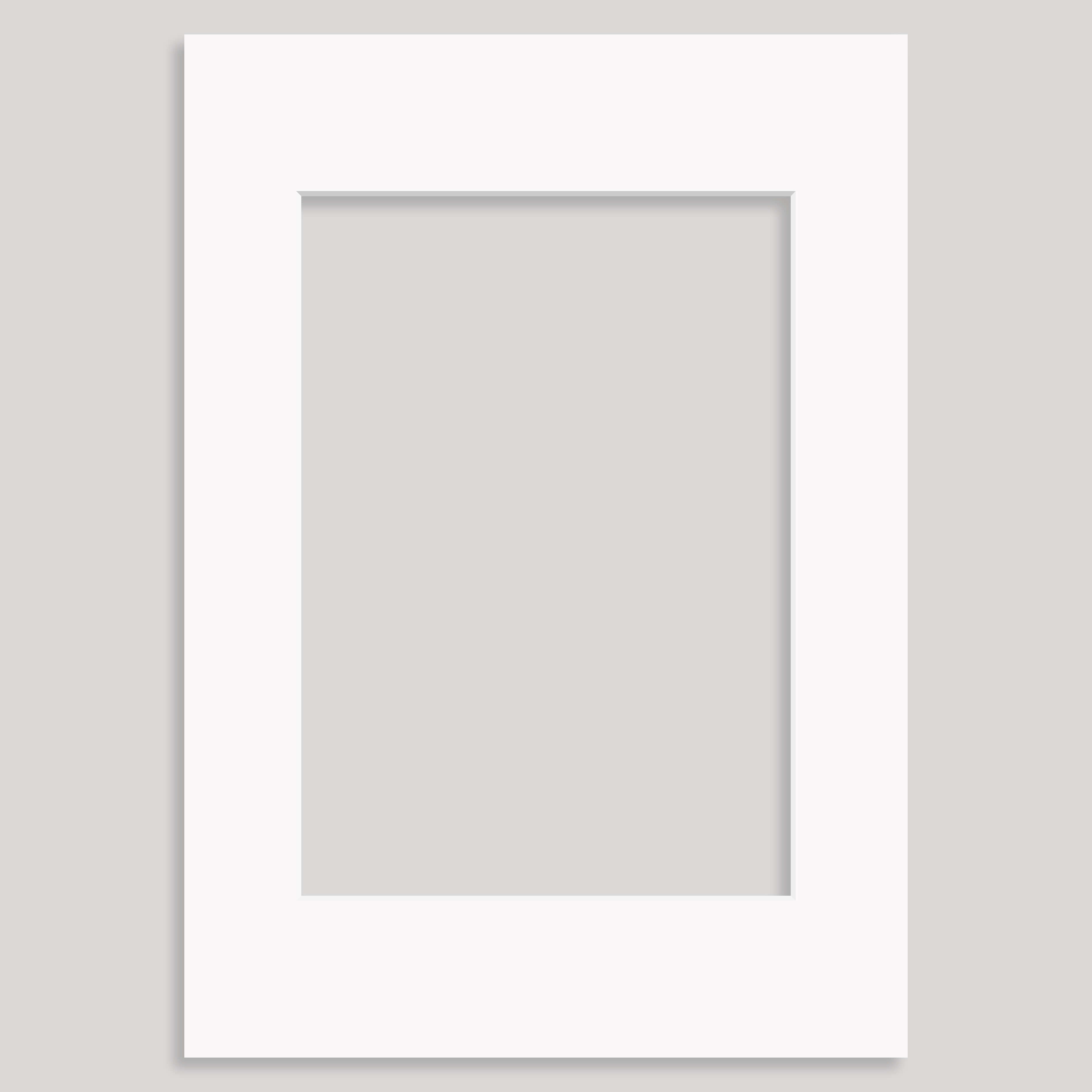 A4 Photo/Picture Mount for an A5 Picture/Photo (individually bagged) – 8698 Glacier White