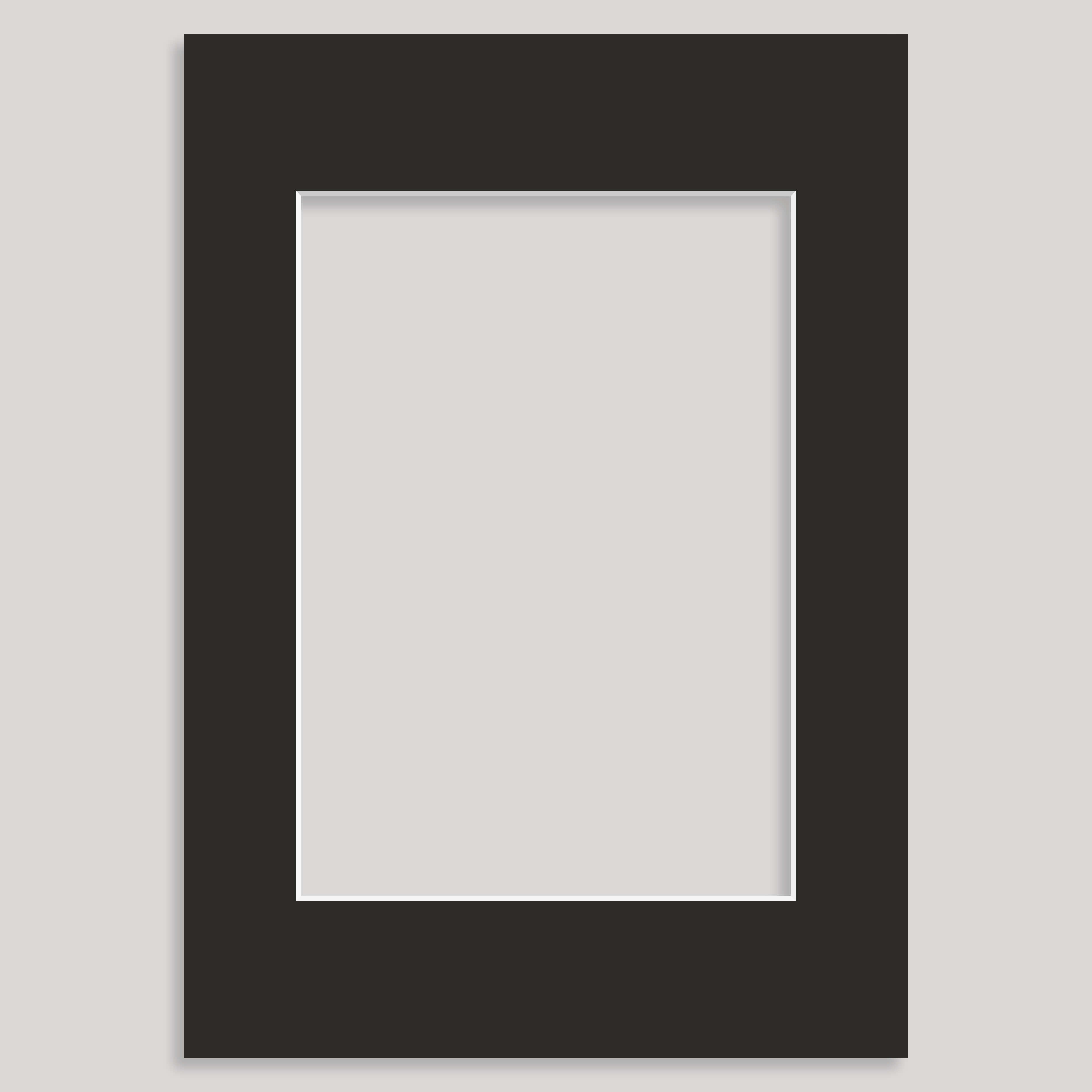 A4 Photo/Picture Mount for an A5 Picture/Photo (individually bagged) – 8011 Black