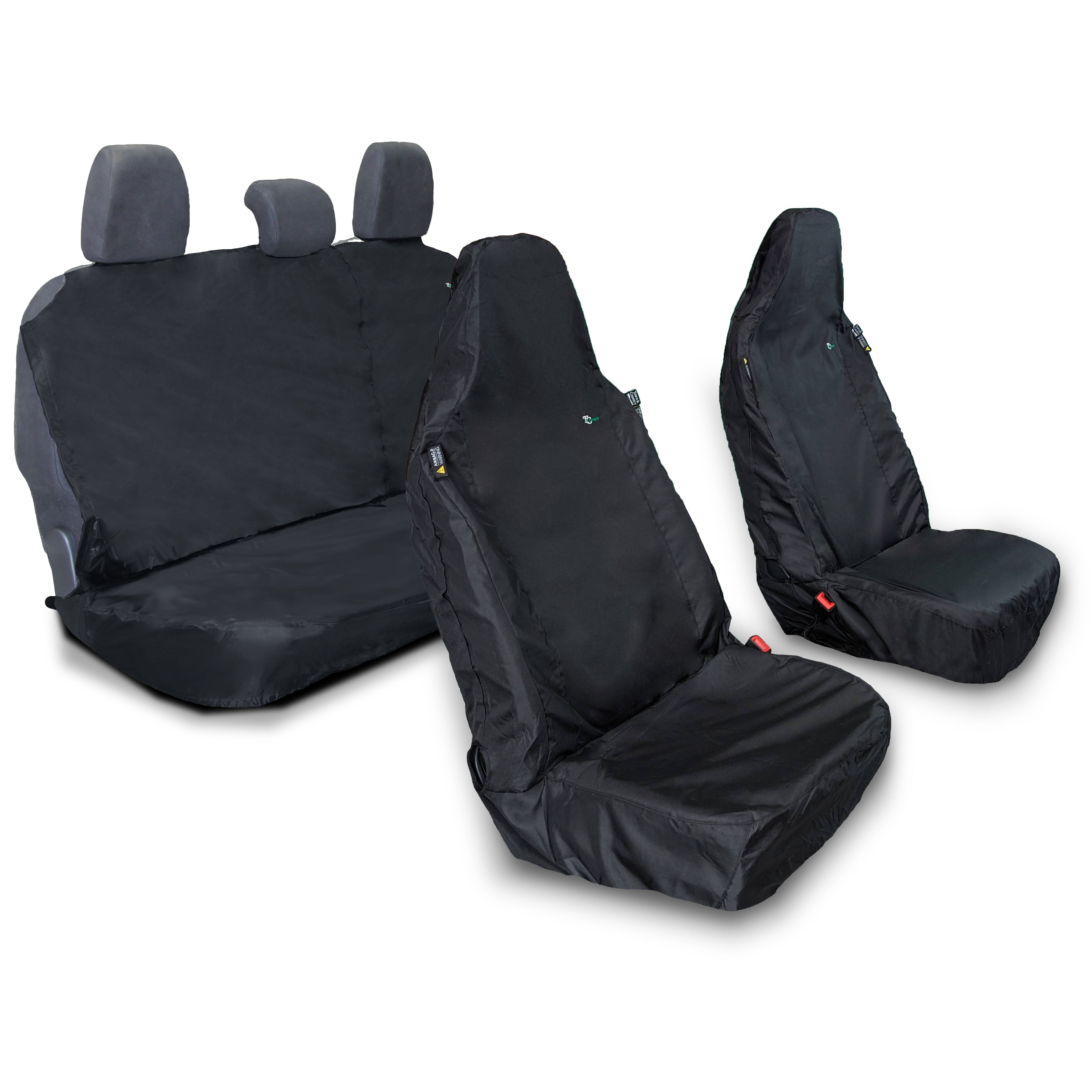 Airbag Compatible Car Seat Cover – Waterproof & Universal Fit, Compact – The back seats – Grey – Town & Country Covers