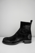 Ann Demeulemeester – Mens – Chelsea Boots – Black – Corduroy – Zipper Closing