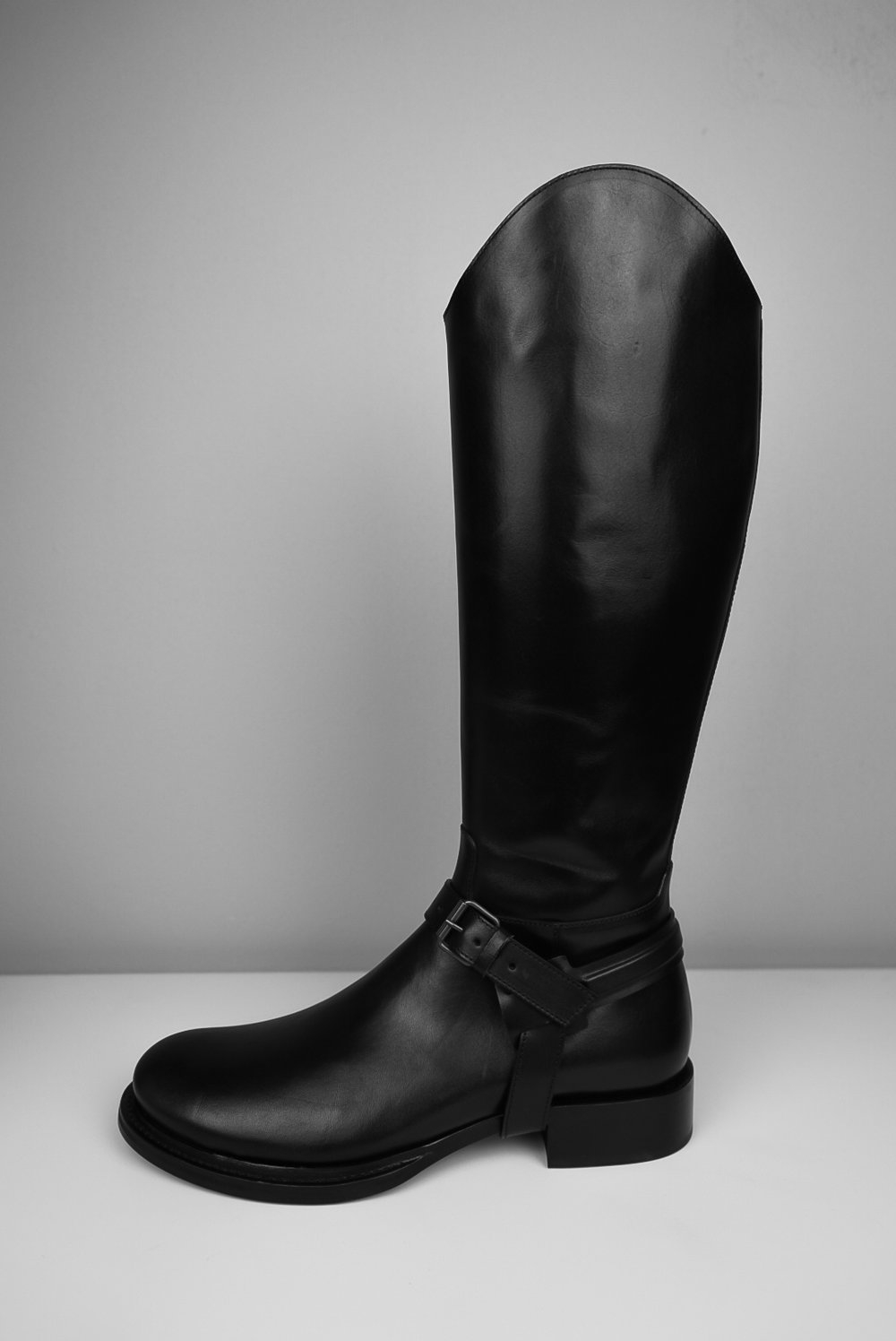 Ann Demeulemeester – Mens – High Boots – Black – Leather – Side Zipper Closing