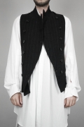 Ann Demeulemeester – Mens – Double-Breasted Waistcoat – Black – Front Button Closing