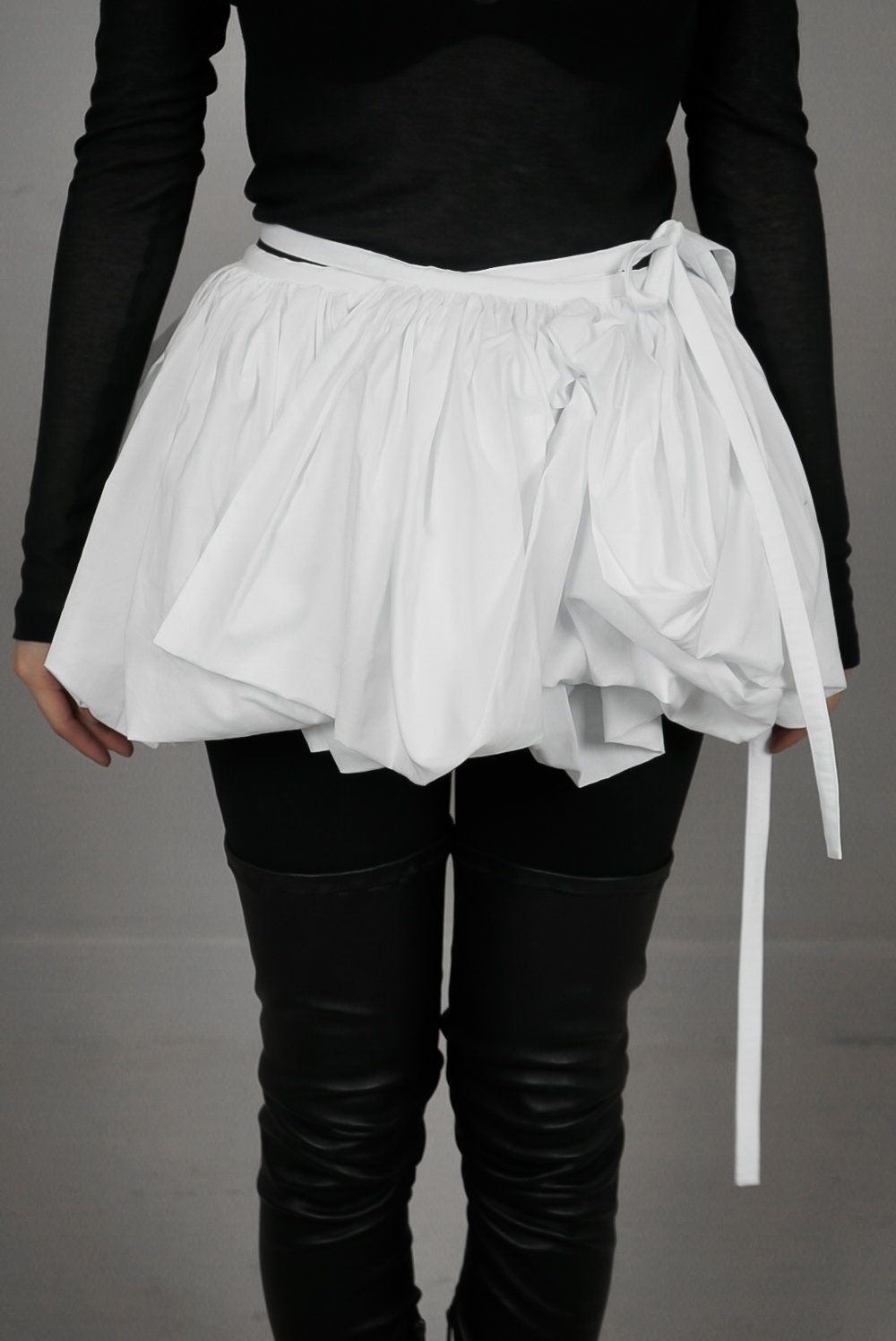 Ann Demeulemeester – Womens – Wrap Skirt – White – Cotton