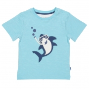 Kite Toddler Snorkel Shark Organic Cotton T-shirt – Blue – 18-24 months