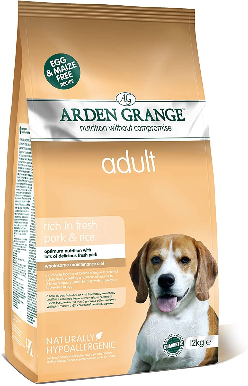 Arden Grange Adult Dry Dog Food Rich in Pork and Rice, 2Kg -12 kg 2Kg – Fur2Feather Pet Supplies