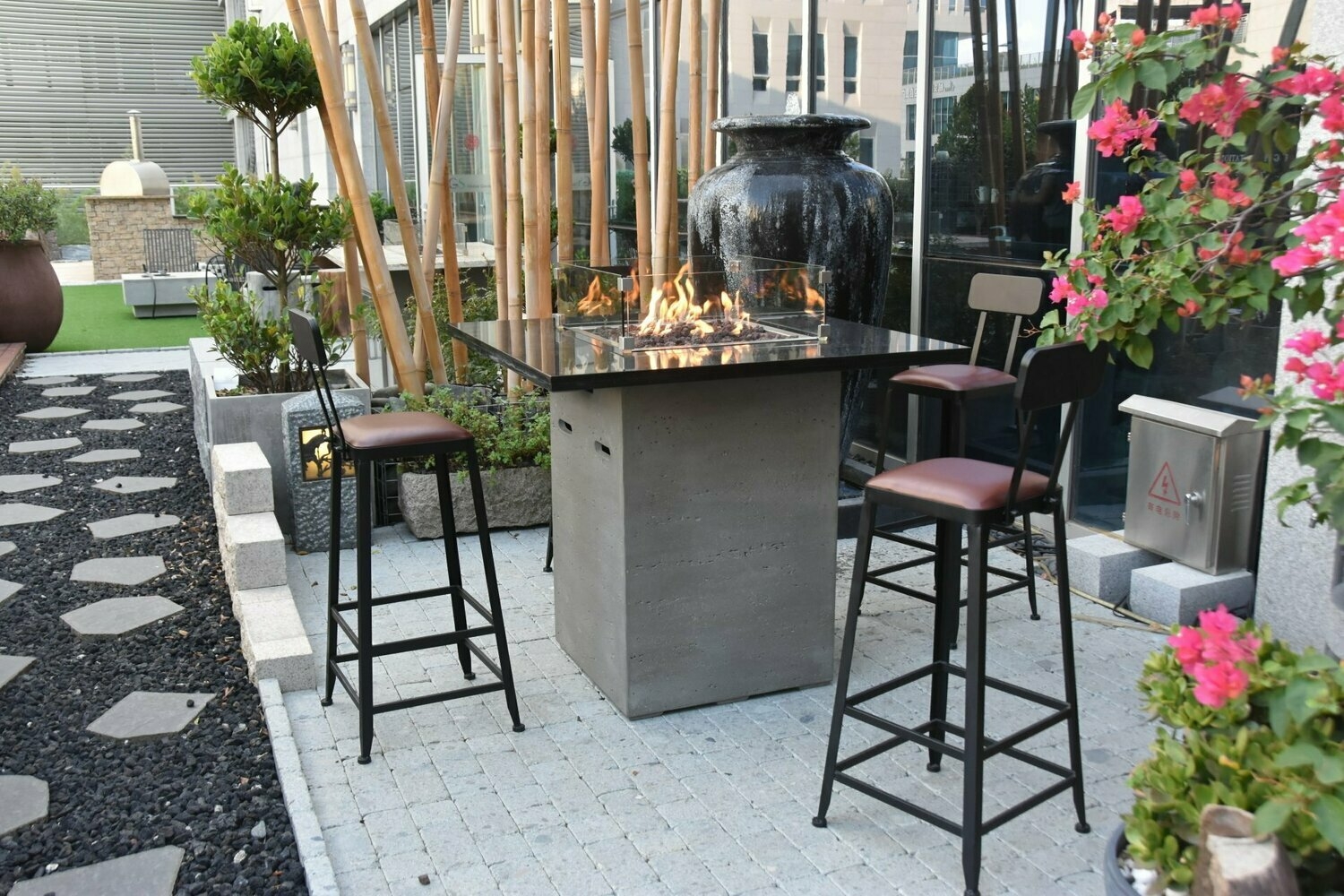 Elementi ALPS Bar Fire Table – Outdoor Fire Pit – Forno Boutique