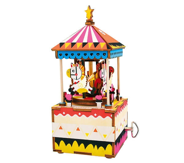 Merry Go Round Music Box 3D Puzzle – Children’s Toys By Wood Bee Nice