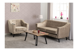 Ashley 1 Seater Sofa Oyster Velvet Fabric – Furnishop