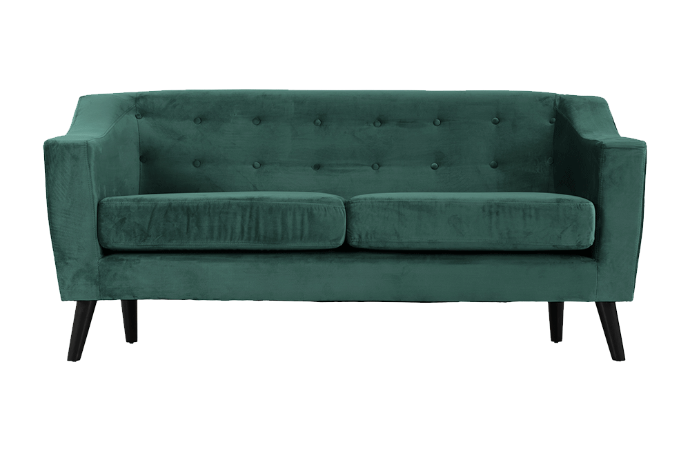 Ashley 3 Seater Sofa Green Velvet Fabric – Furnishop