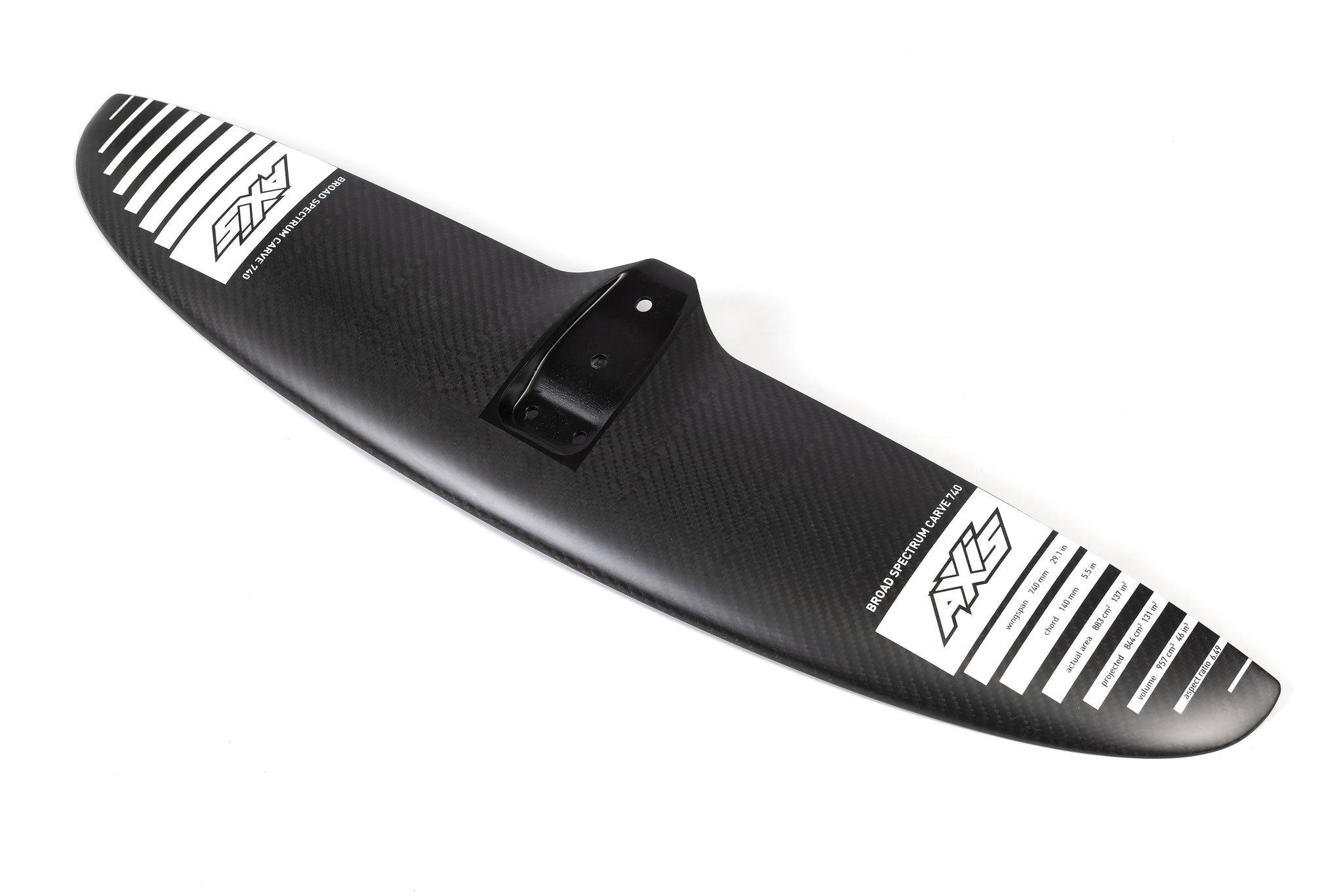 Axis Broad Spectrum Carve Front Wing – BSC 740 Black – Wing Foiling – The Foiling Collective
