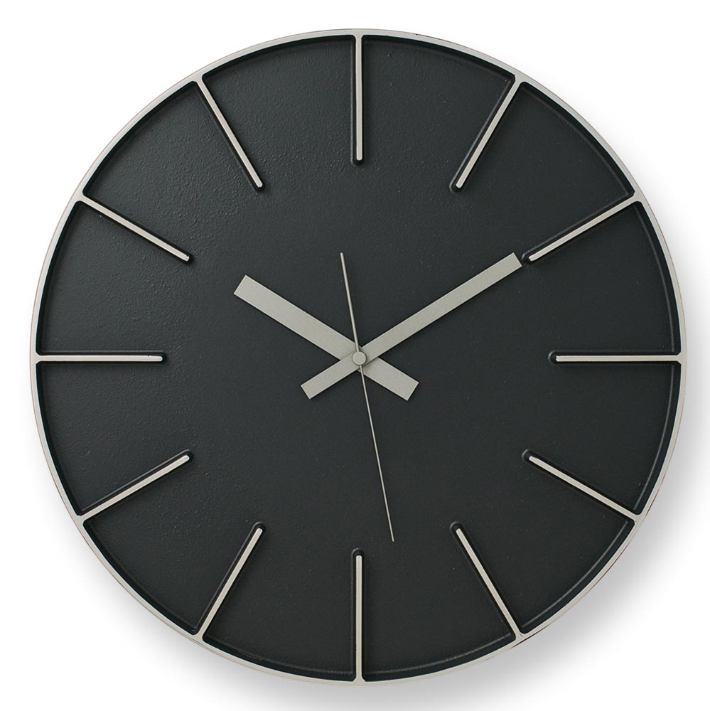 Lemnos – Edge Clock – Large – Black – Black – Aluminium – Large