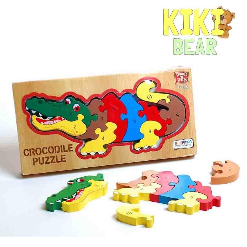 Ackerman Reptile Wooden Puzzle, Crocodile – Kiki Bear