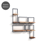 Shelfmate Composition 26 – Zig-Zag Puzzle – Shelving Unit – Acumen Collection American Walnut PC – Acumen Collection