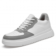 AirLift Originals (3” Height Increase) | Elevator Shoes | Lucimora – White & Grey / 38