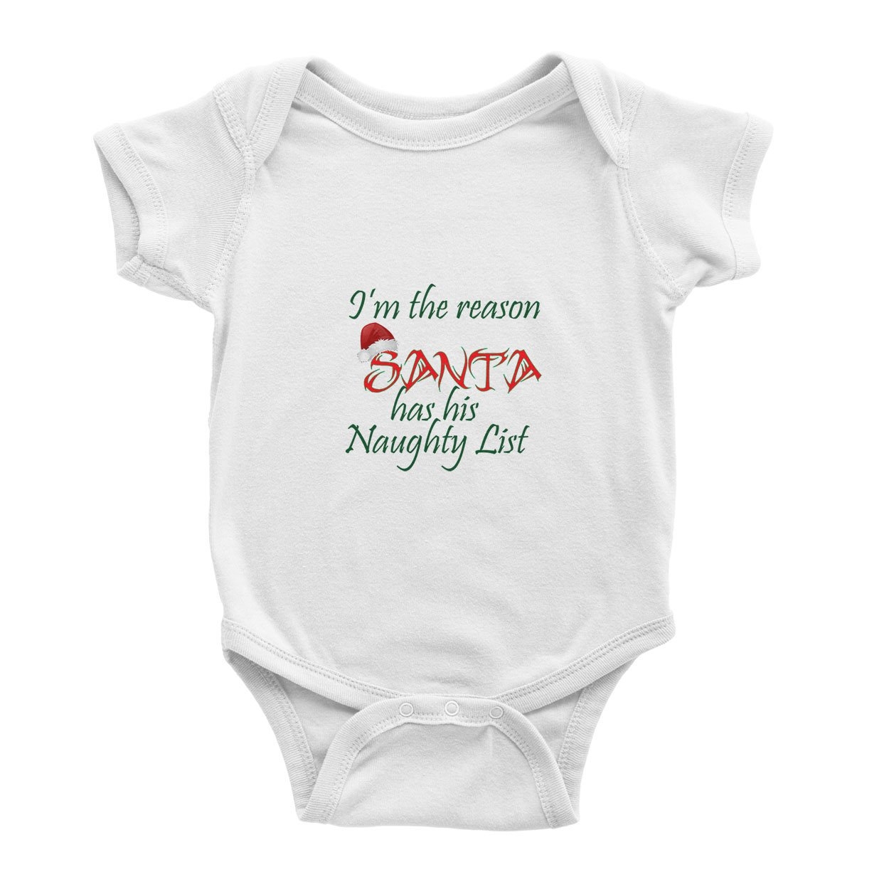 Christmas Santa Naughty List- Baby Bodysuit, White – Ai Printing