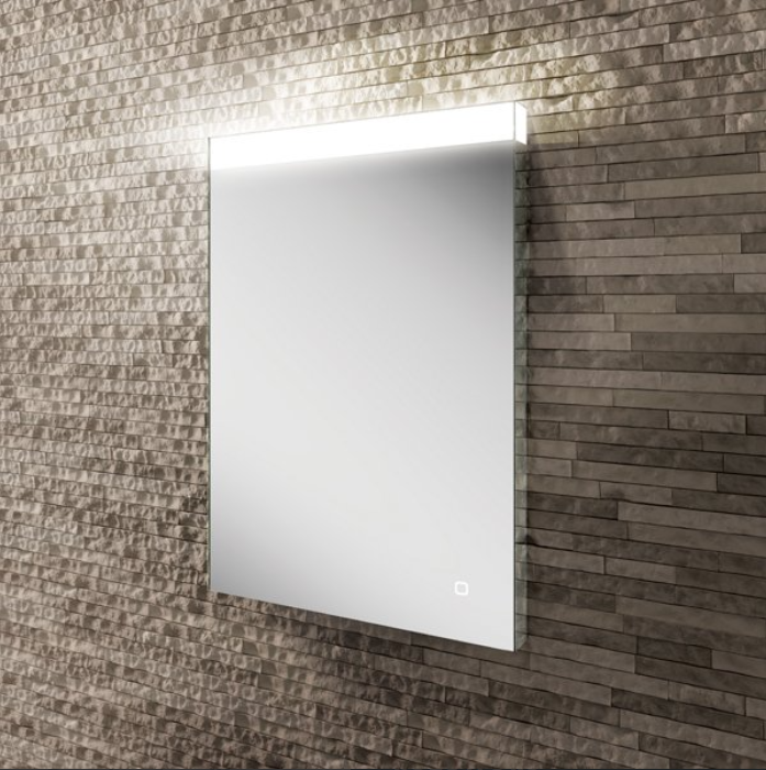 HiB Alpine – Rectangular LED Illuminated Bathroom Mirror – Alpine 50: H70 x W50 x D3cm – HiB LED Illuminated Bathroom Mirrors – Stylishly