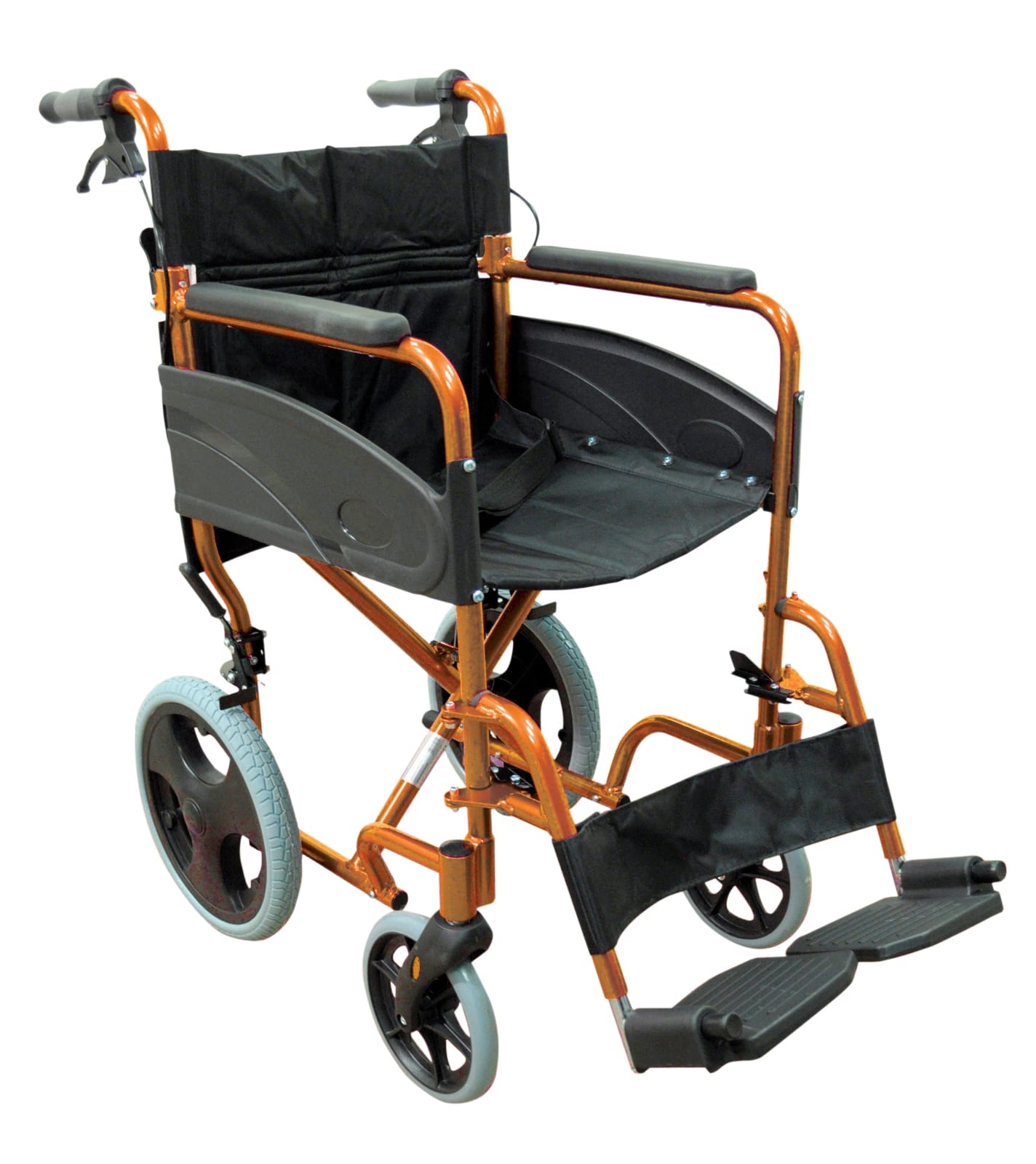 Compact Transit Aluminium Wheelchair Orange – Tiacare