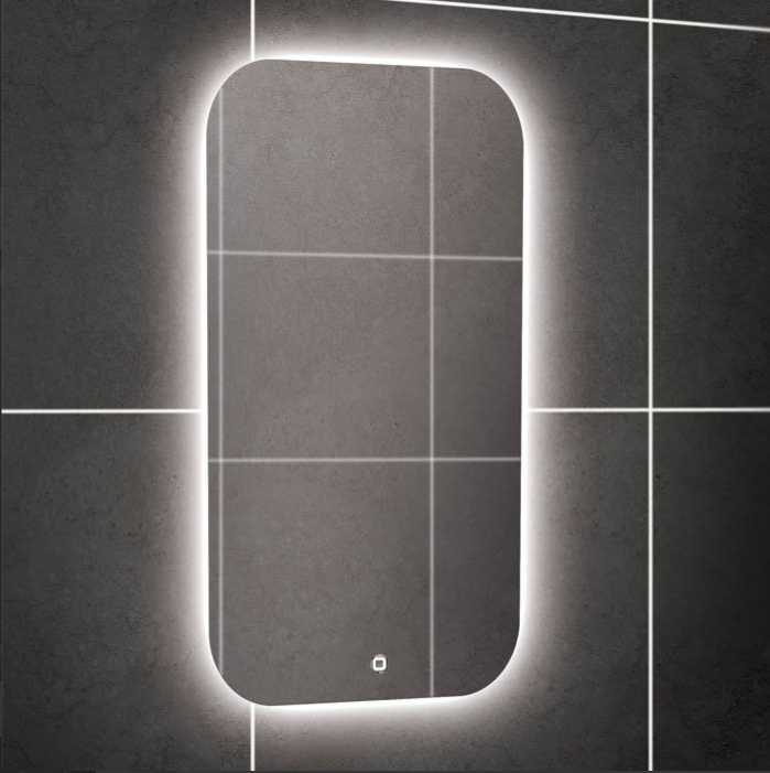 HiB Ambience – Rectangular LED Illuminated Bathroom Mirror – Ambience 40: H80 x W40 x D4cm – HiB LED Illuminated Bathroom Mirrors – Stylishly