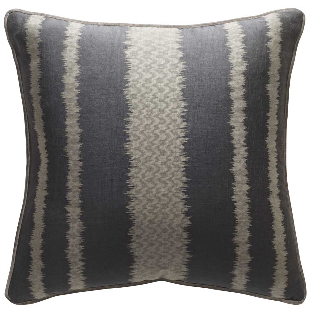 Andrew Martin – Lowndes Charcoal Cushion – Blue / White / Grey – Duck Feathers  –