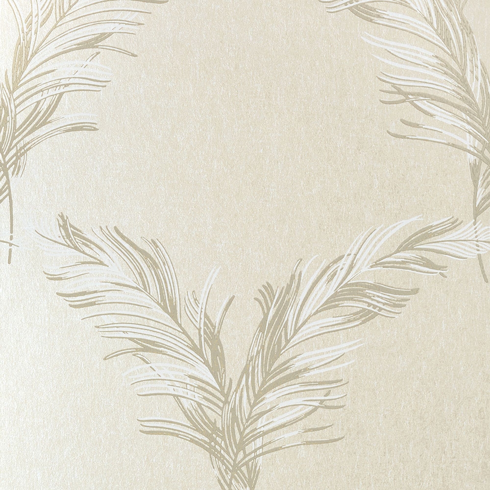 Anna French – Watermark Plumes AT7923 Wallpaper – Beige / White – Non-Woven – 52.07cm