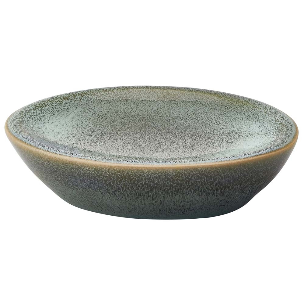 Aquanova – Ugo Forest Soap Dish – Green / Gold – Stoneware – 3cm x10cm
