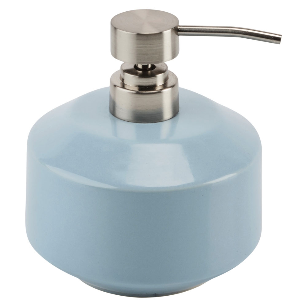 Aquanova – Vita Soap Dispenser – Blue / Silver – Stoneware / Zinc Alloy – 12.5cm