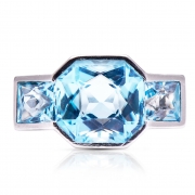 French | 1920s, Art Deco, Aquamarine Ring – Vintage Ring – Antique Ring Boutique