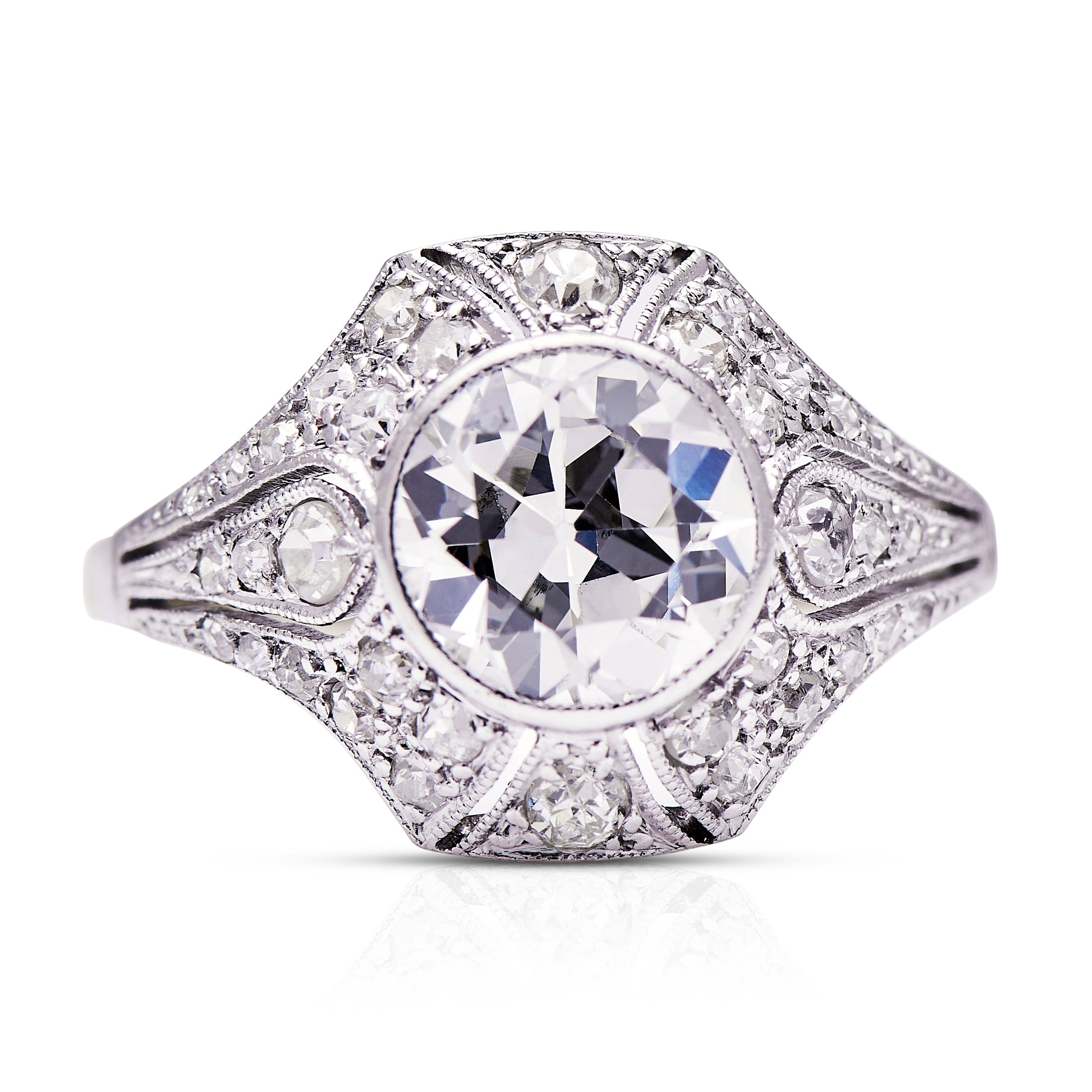 Engagement | Art Deco, 18ct White Gold, Diamond Ring – Vintage Ring – Antique Ring Boutique