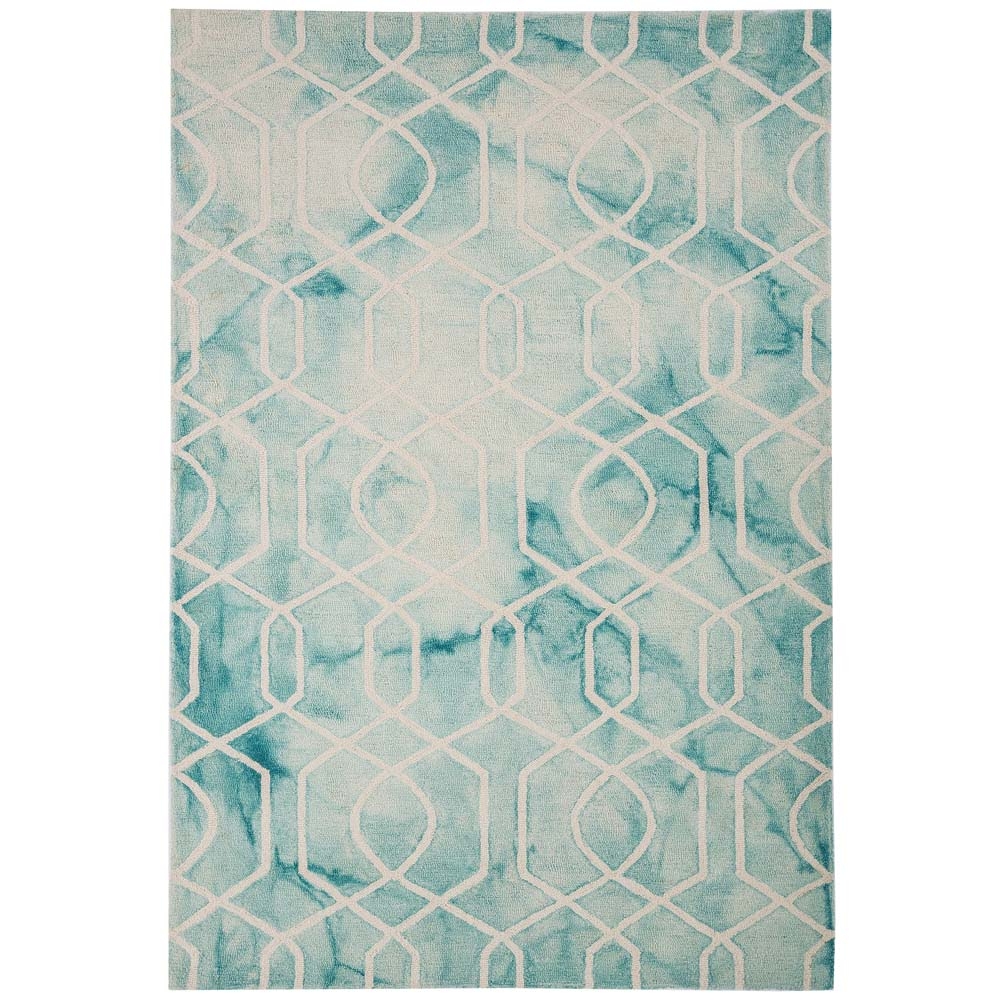 Asiatic London – Fresco Rug – Aqua – 120 x 170 – Blie / Silver – 80% Pure New Wool / 20% Cotton – 120cm
