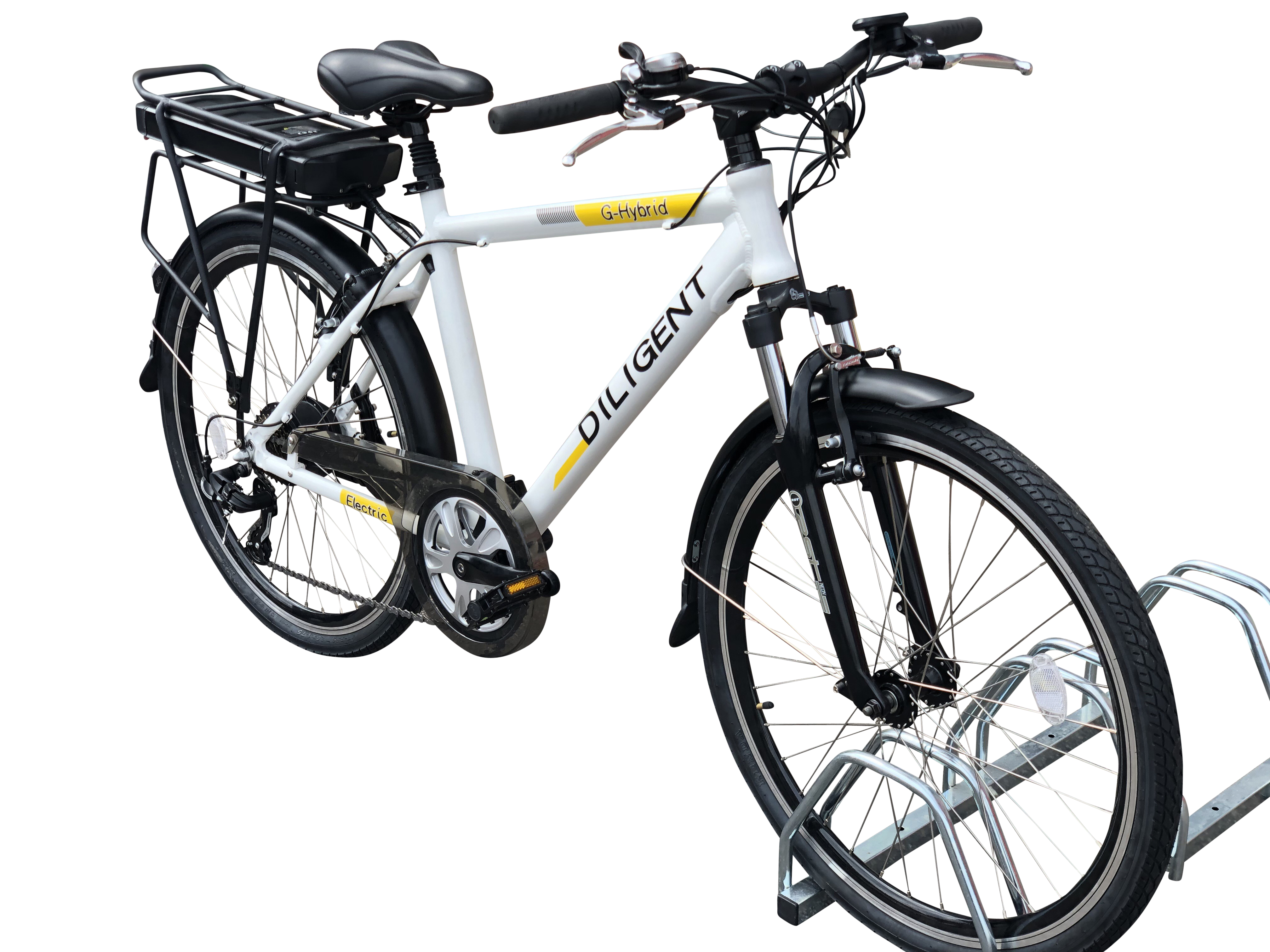 Commuter EBike G-Hybrid Diligent 36v Battery White – Throttle