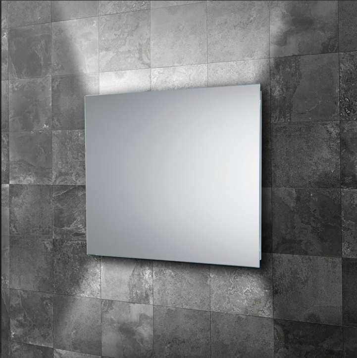 HiB Aura – Rectangular LED Illuminated Bathroom Mirror – Aura 80: Size: H60 x W80 x D4cm – HiB LED Illuminated Bathroom Mirrors – Stylishly