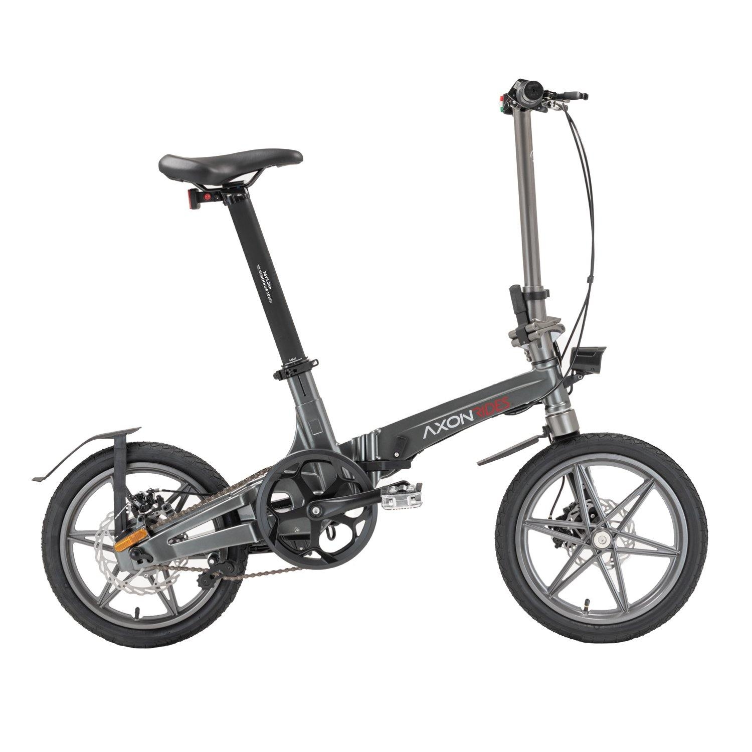 Axon Rides – Axon Eco Folding Electric Bike 200w – Dark Gray – Generation Electric
