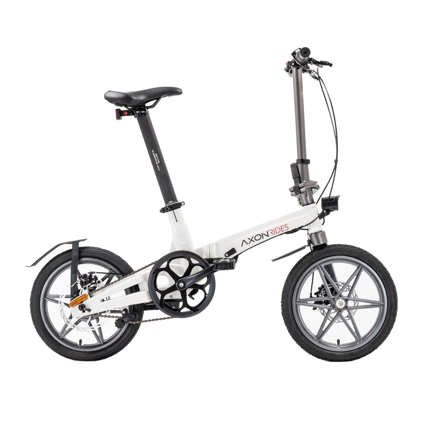 Axon Rides – Axon Pro Lite Folding Electric Bike 250w – Ivory White – Generation Electric
