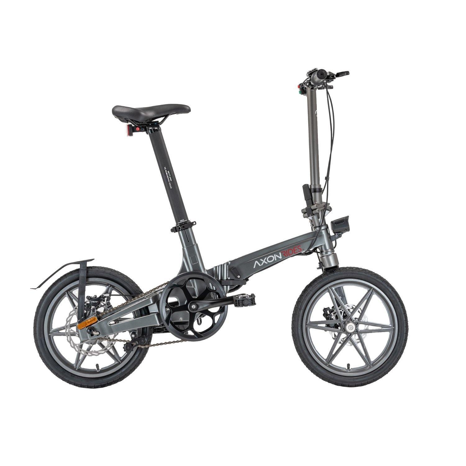 Axon Rides – Axon Pro Max with Torque Sensor Folding Electric Bike 250w – Dark Gray – Generation Electric