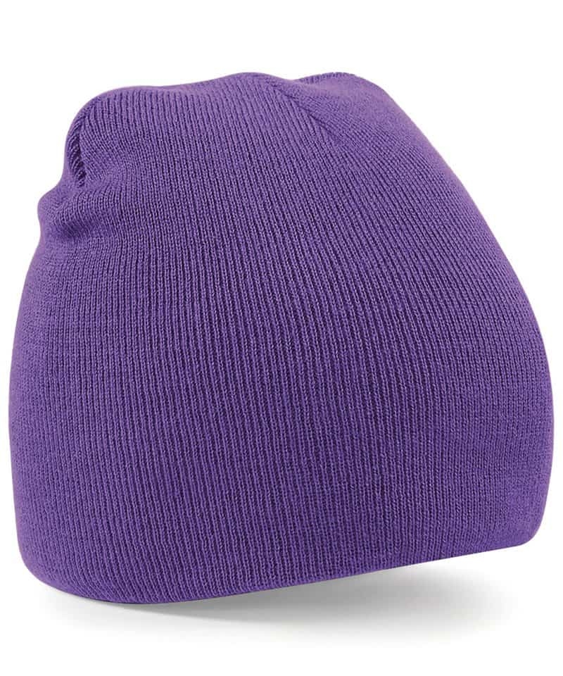 Beechfield Two-Tone Pull-On Beanie – Purple – Uniforms Online