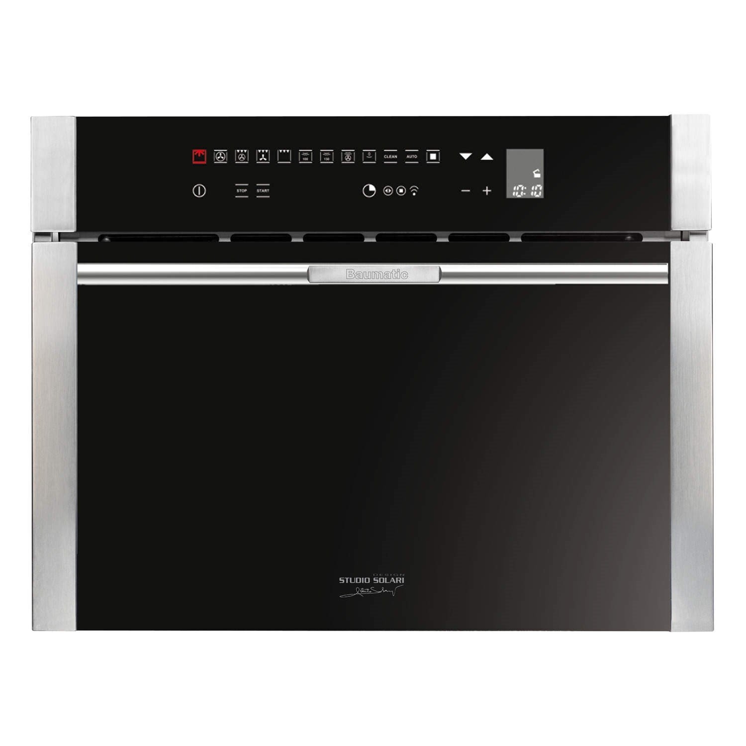 Baumatic Premium-Line BCS455TS 46cm Compact Steam Oven Black & Stainless Steel