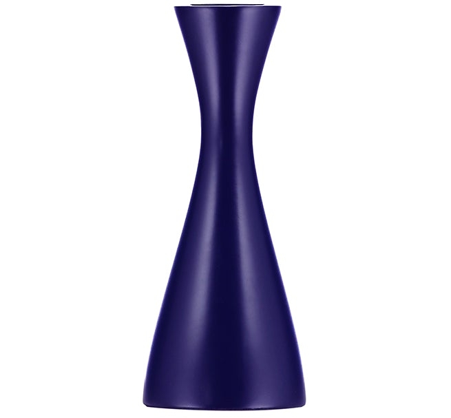 Wooden Candle Holder Medium Derby Blue BCS | The Design Yard
