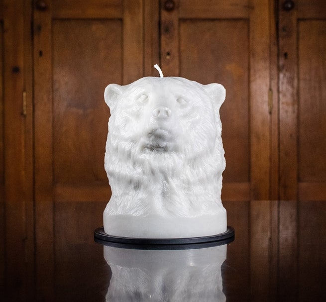 Bear Head Candle British Colour Standard Willow | The Design Yard