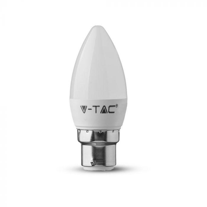 V-Tac 5.5W LED Candle B22 3K Dimmable – LED Bulb – LED Made Easy Shop