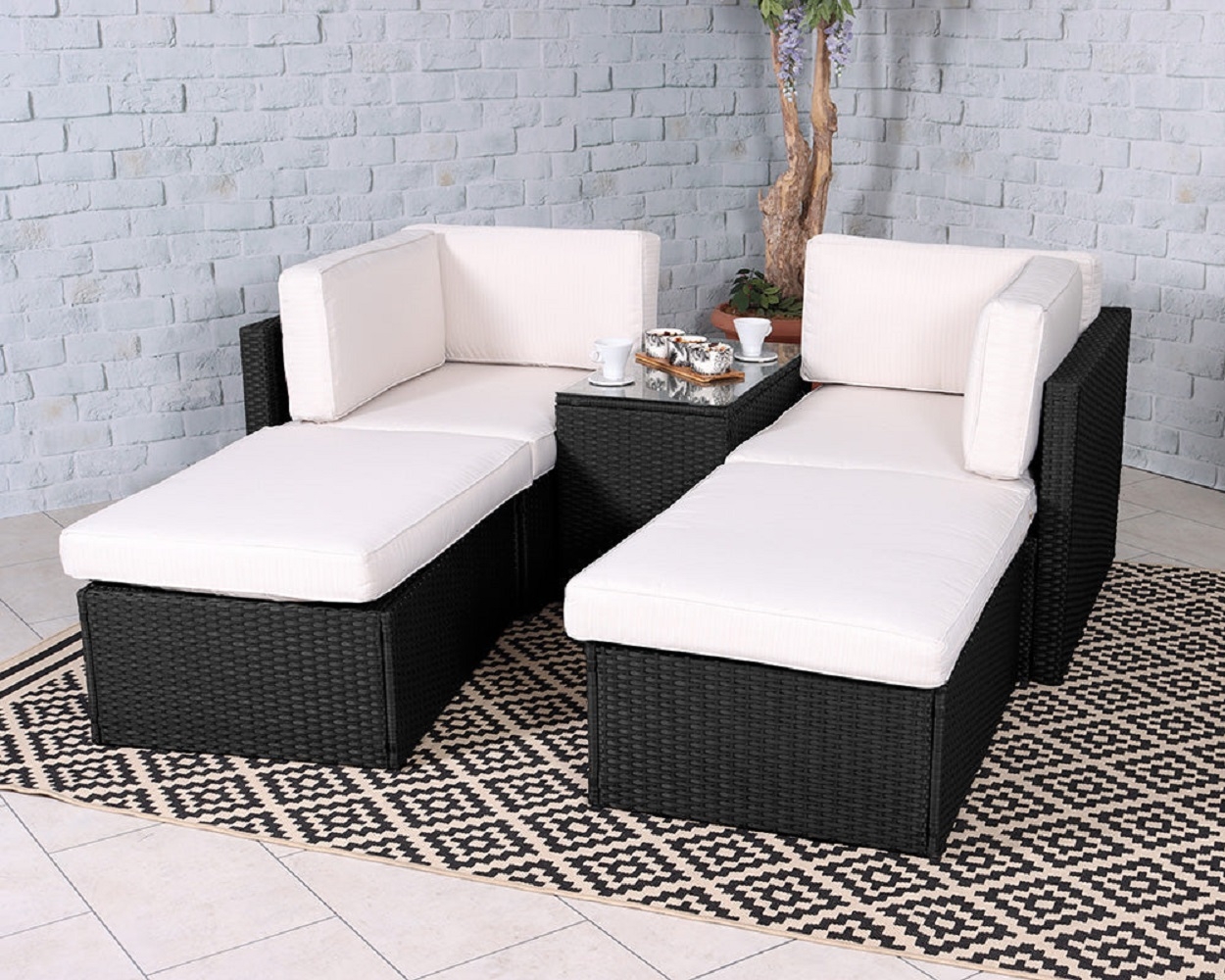 Berlin 4 Seater Multi Relaxer Set – Black – The Online Sofa Shop