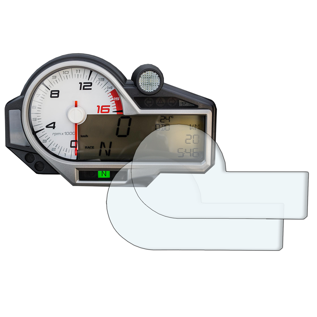 BMW S1000R/RR/XR Dashboard Screen Protector 1 x Ultra-Clear & 1 x Anti-Glare – Speedo Angels