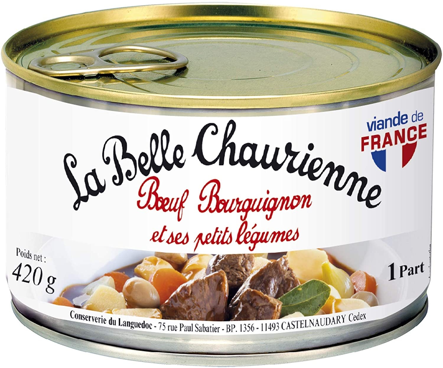 boeuf bourguignonLa Belle Chaurienne, beef Bourguignon with vegetables 420 g – Chanteroy – Le Vacherin Deli