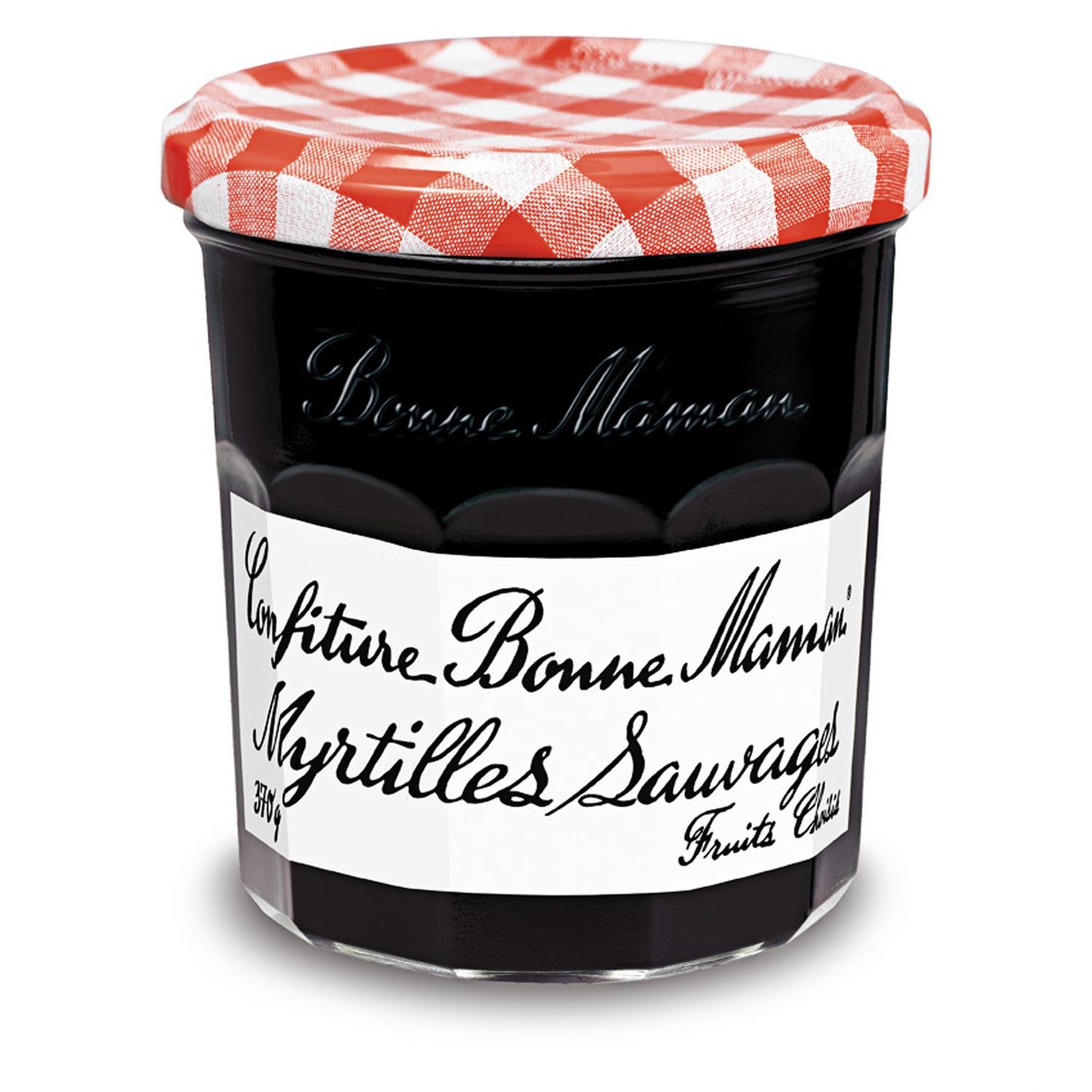 Confiture de myrtilles – Blueberry jam – glass jar – Bonne Maman, 370g – Chanteroy – Le Vacherin Deli