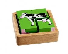 Farm Animals Blocks Puzzle – Children’s Toys By Wood Bee Nice