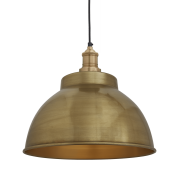 Industville – Brooklyn Dome Pendant – 13 Inch – Ceiling Light – Light Shade – Brass Colour – Brass Material – 30.5 CM X 33 CM X 33 CM